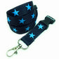 1 x SpiriuS Blue STARS breakaway Lanyard neck strap for id badge holder