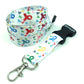 1 x SpiriuS Rainbow cancer logo in white breakaway Lanyard neck strap for id badge holder