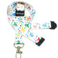 1 x SpiriuS Rainbow cancer logo in white breakaway Lanyard neck strap for id badge holder