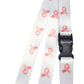 1 x SpiriuS Cancer logo in white breakaway Lanyard neck strap for id badge holder