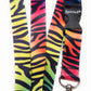 1 x SpiriuS RAINBOW ZEBRA breakaway Lanyard neck strap for id badge holder