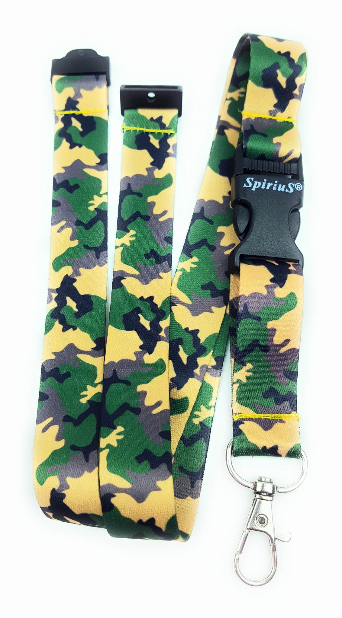 1 x SpiriuS Army Camouflage breakaway Lanyard neck strap for id badge holder