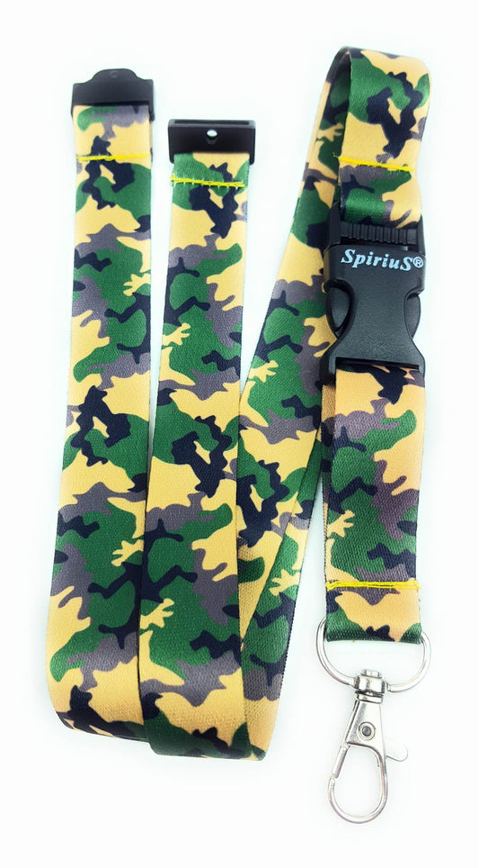 1 x SpiriuS Army Camouflage breakaway Lanyard neck strap for id badge holder