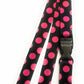 1 x SpiriuS Polka dot pink breakaway Lanyard neck strap for id badge holder