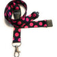 1 x SpiriuS Polka dot pink breakaway Lanyard neck strap for id badge holder