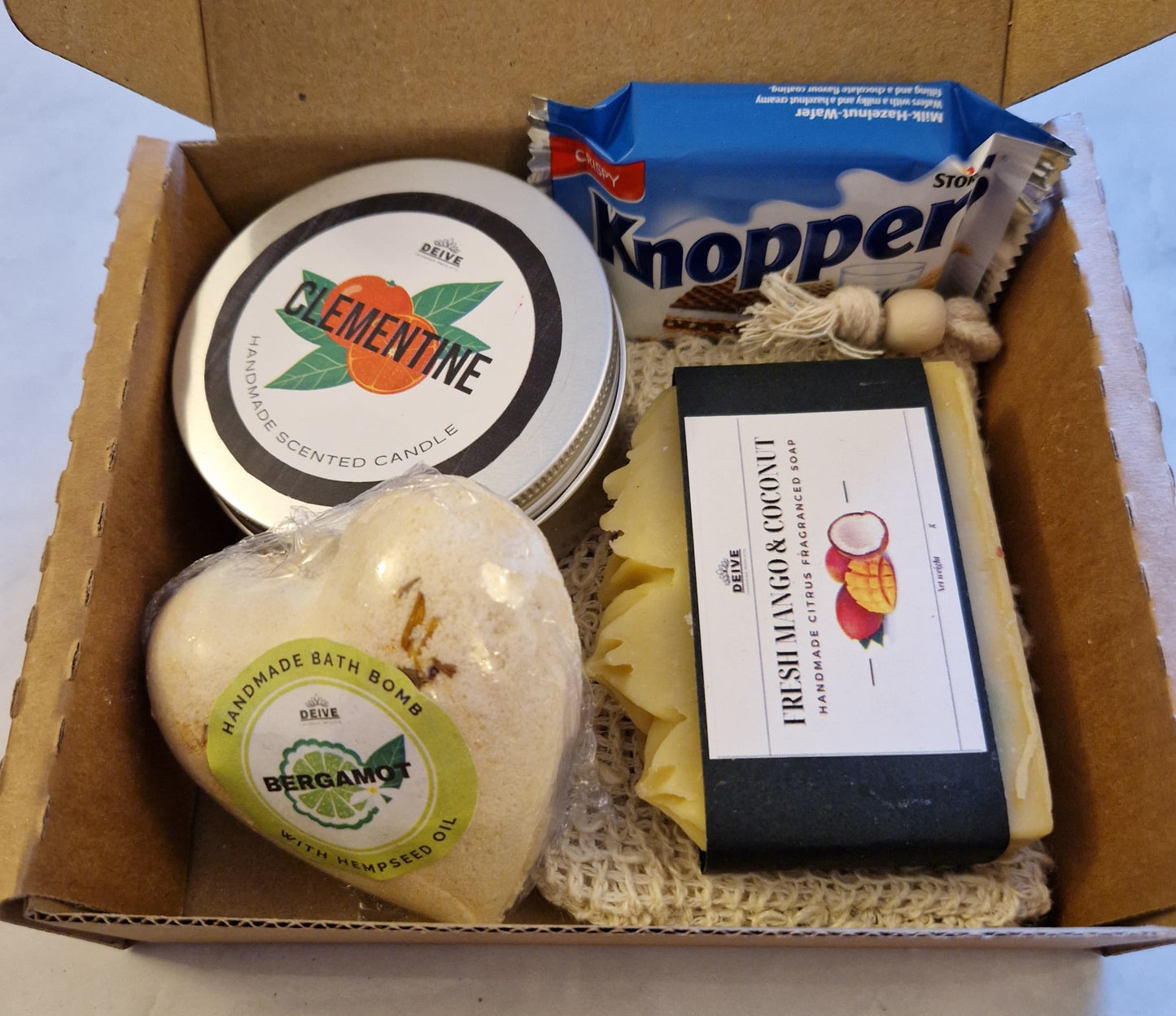 Handmade Bath gift set for women men Bath bomb, natural Soap, Candle, Christmas gift
