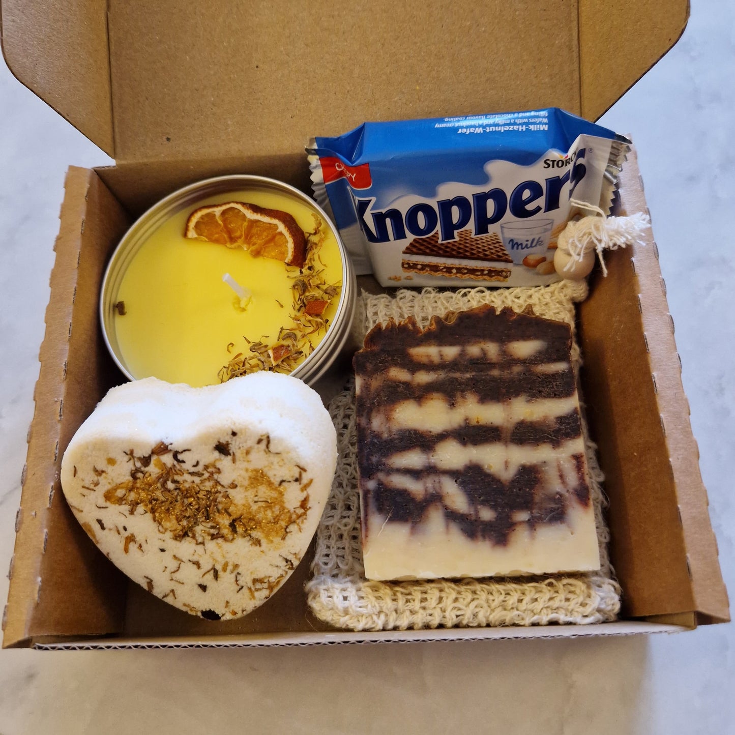 Handmade Bath gift set for women men Bath bomb, natural Soap, Candle, Christmas gift