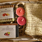 Handmade Natural Artisan 2 small Fruit Soaps gift set with Soap saver Bag eco friendly gift for Christmas Birthday