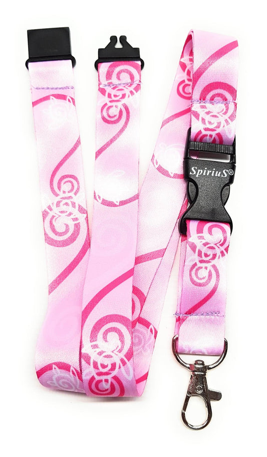 1 x SpiriuS Turtle pink breakaway Lanyard neck strap for id badge holder
