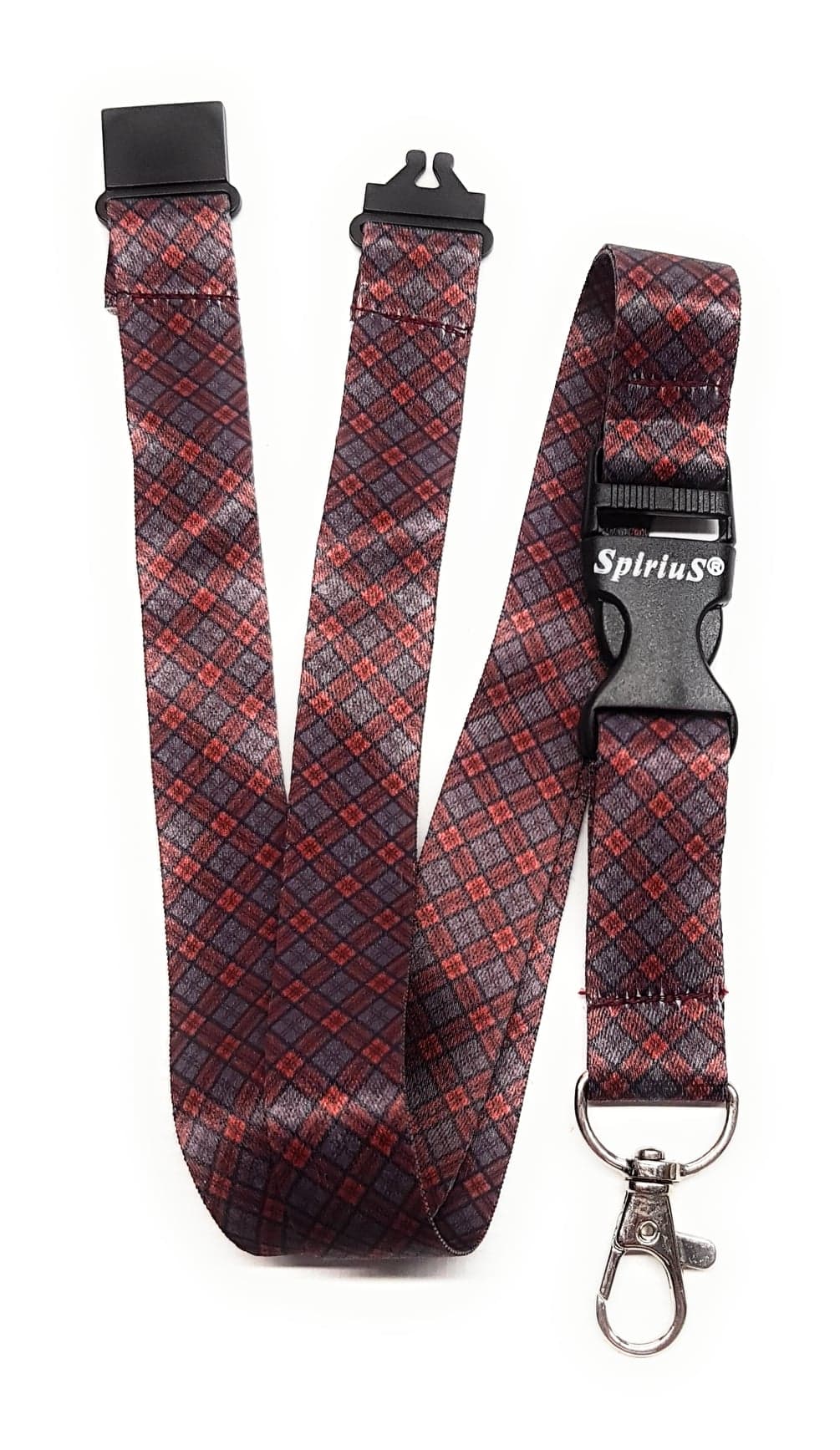 1 x SpiriuS Tartan breakaway Lanyard neck strap for id badge holder
