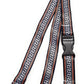 1 x SpiriuS ETHNIC WHITE BLACK breakaway Lanyard neck strap for id badge holder