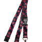 1 x SpiriuS Red flowers in black breakaway Lanyard neck strap for id badge holder