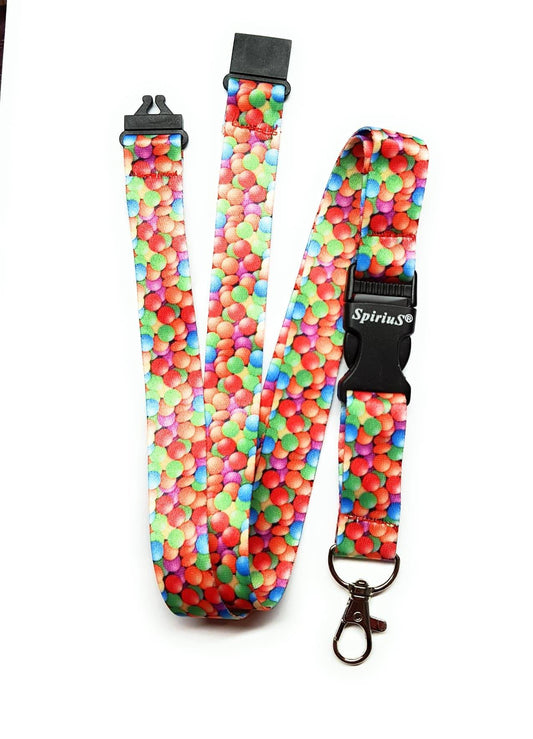 1 x SpiriuS CANDIES breakaway Lanyard neck strap for id badge holder