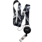 Lanyard Neck strap for ID card badge Holder with retractable reel Music notes