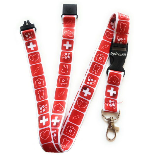 1 x SpiriuS First Aid breakaway Lanyard neck strap for id badge holder