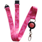 1x SpiriuS Lanyard with pink Butterflies Retractable Reel ID Badge Holder with metal clip Keyring