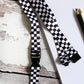 1 x SpiriuS Checker plaid breakaway Lanyard neck strap + clear waterproof badge badge holder