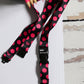 1 x SpiriuS Polka dot Pink breakaway Lanyard neck strap + faux leather badges holder