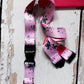 1 x SpiriuS Roses in Pink breakaway Lanyard neck strap + clear waterproof badge badge holder