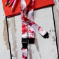 1 x SpiriuS POPPIES IN WHITE breakaway Lanyard neck strap + unique id badge holder