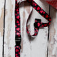 1 x SpiriuS Pink Hearts breakaway Lanyard neck strap + faux leather badges holder