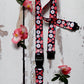 1 x SpiriuS Multi Daisies breakaway Lanyard neck strap + faux leather badges holder