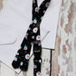 1 x SpiriuS Daisies in Black breakaway Lanyard neck strap + Double side badge holder
