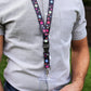 1 x SpiriuS Rainbow Stars breakaway Lanyard neck strap + clear waterproof badge badge holder