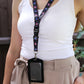 1 x SpiriuS Rainbow Cancer in Black breakaway Lanyard neck strap + faux leather badges holder