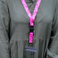 1 x SpiriuS Pink Butterflies breakaway Lanyard neck strap + clear waterproof badge badge holder